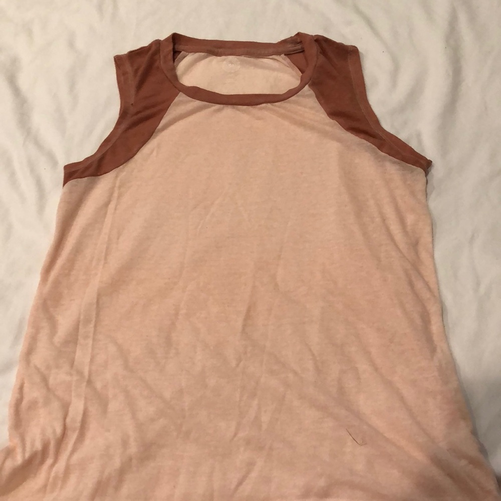 Cream and blush color tank